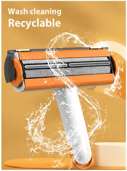 🐾 zunoriq™ Pet Hair Remover Roller – Reusable 2-in-1 Cleaner